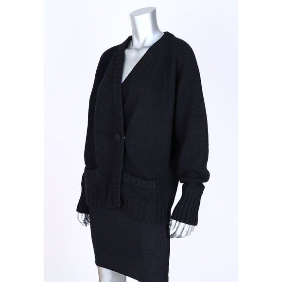 DOLCE & GABBANA SWEATER BLACK CASHMERE CARDIGAN TOP sz IT 44 US 8 - Picture 2 of 8
